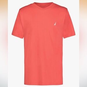 Nautica Coral Short Sleeve V-Neck Tee